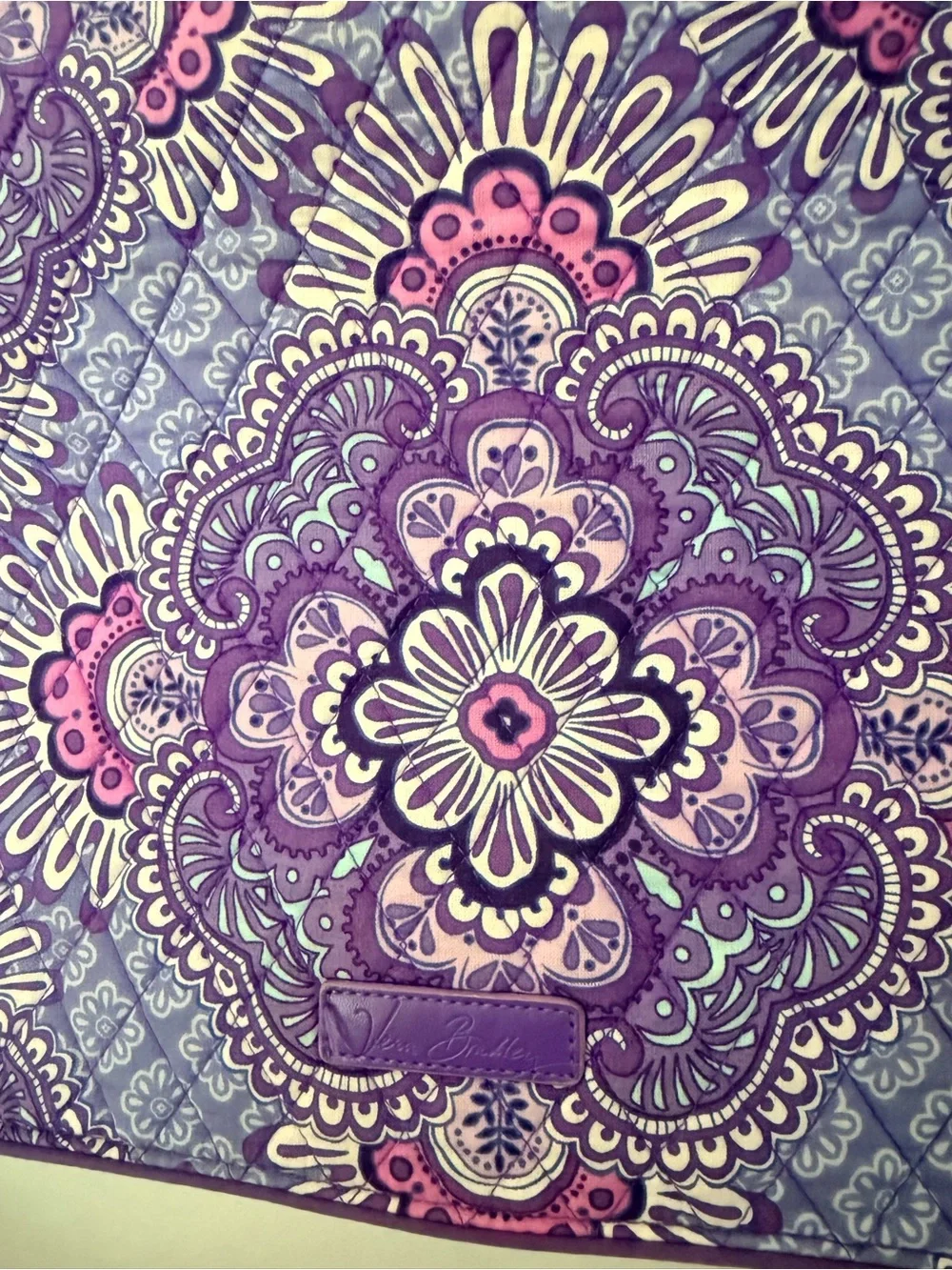 Vera Bradley Purple Passion Laptop Messenger Bag